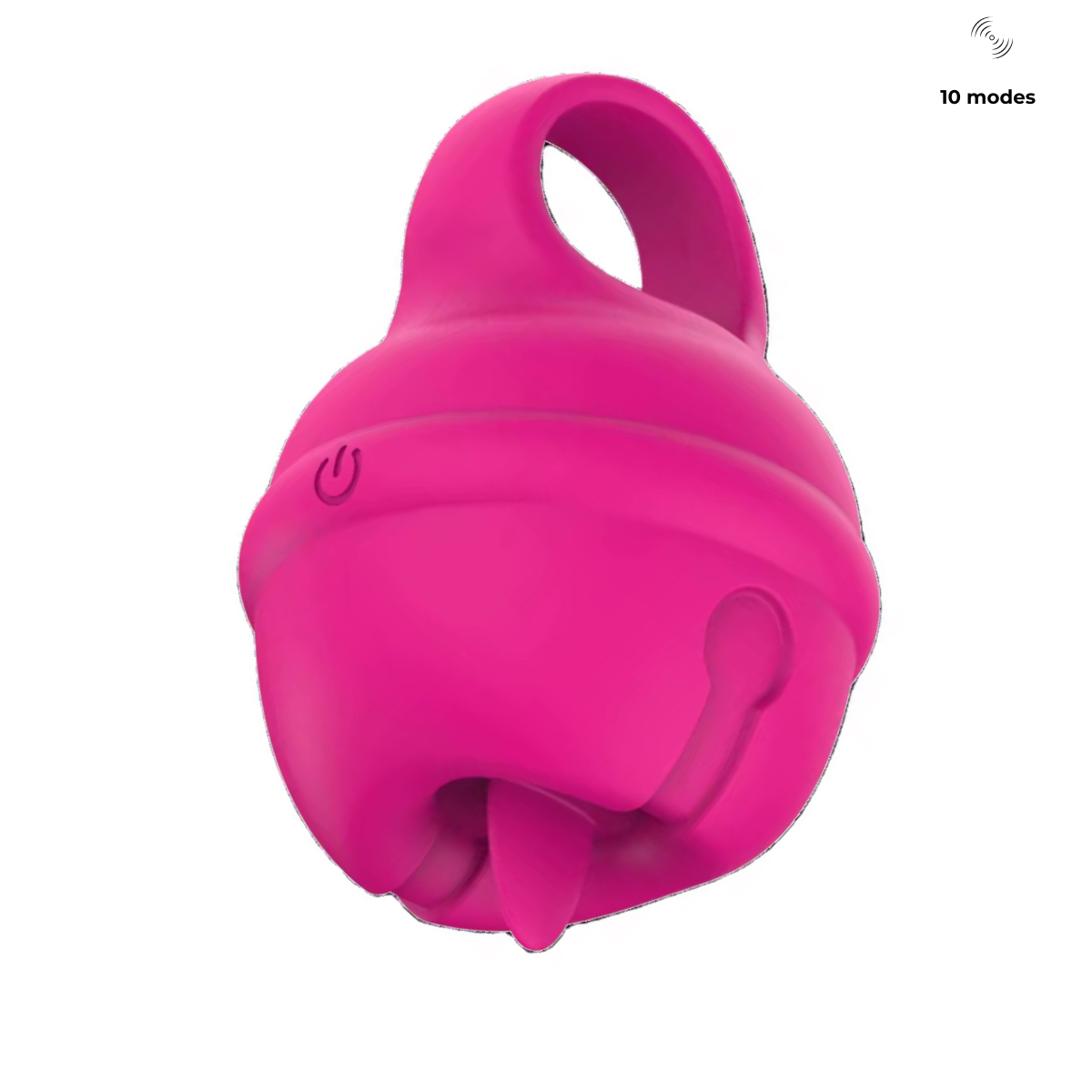 Ruby Tongue Rechargeable Vibrator in pink, featuring 10 vibration modes and a smooth, body-safe silicone finish for personalized pleasure.