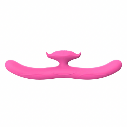 Nick rechargeable dual-ended vibrator in pink - elegant app-controlled waterproof design by Fabulous Coco.