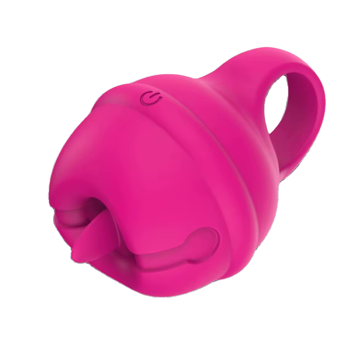 Ruby Tongue Rechargeable Vibrator in pink — a compact, body-safe silicone design featuring a flexible tongue tip for lifelike movement and pleasure.